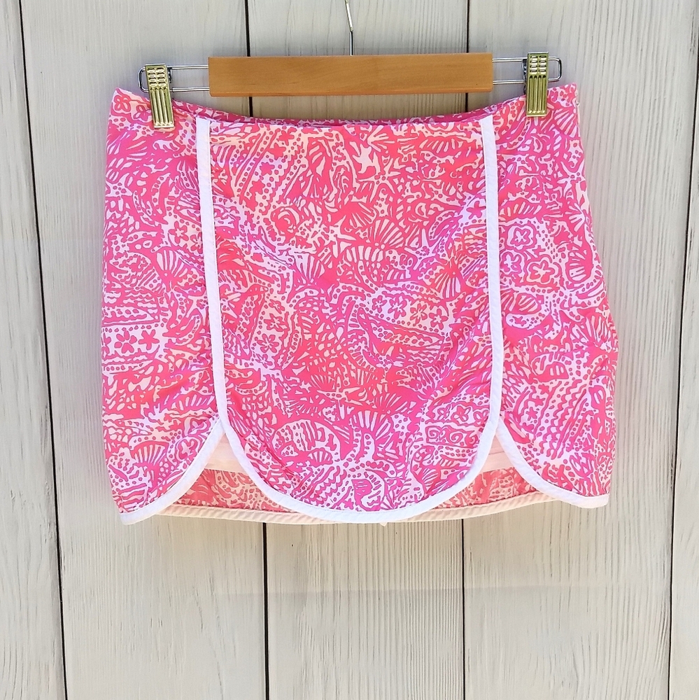 Lilly Pulitzer pink and white skort